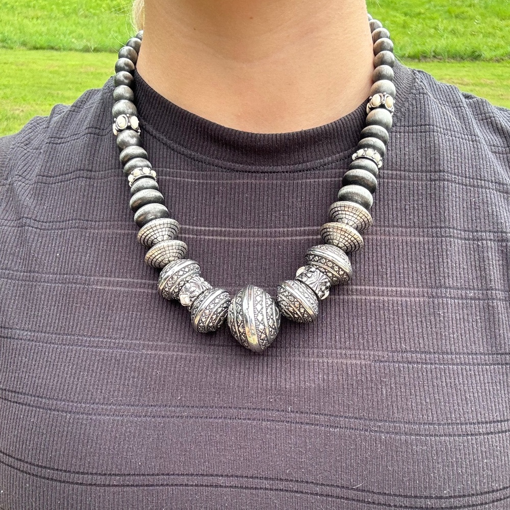 Faux Navajo Pearl Necklace